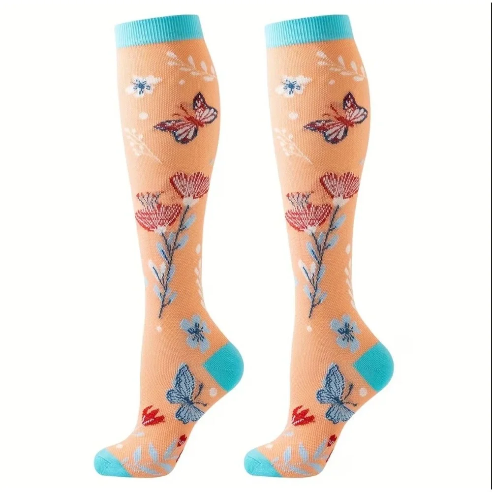 Unisex 20-30‎ mmHg Compression Socks L/XL Medical Butterflies Gardencore 2 Pairs